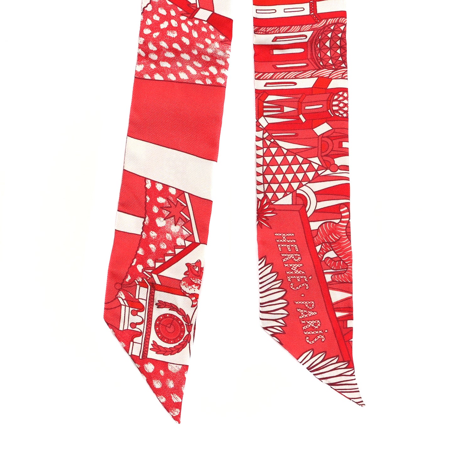 Silk Animapolis Twilly Rouge White