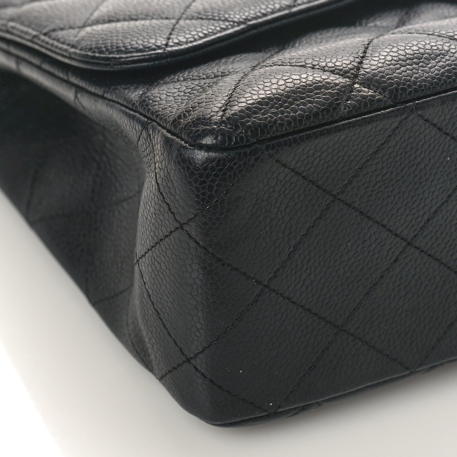 Chanel Caviar Quilted Jumbo Single Flap Black 8 of 9