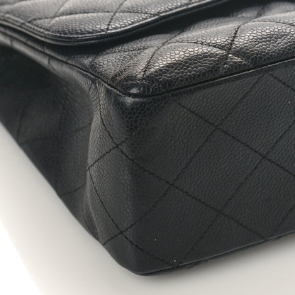 Chanel Caviar Quilted Jumbo Single Flap Black 8 of 9