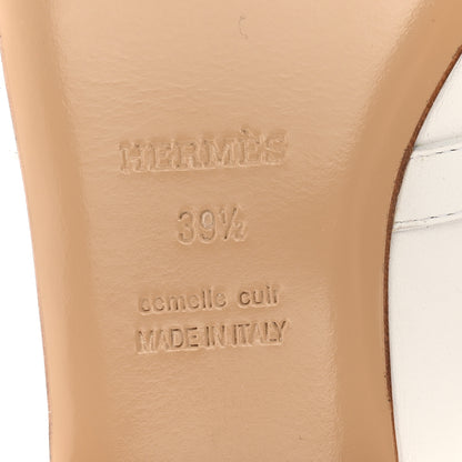 Hermes Calfskin Oz Mules 39.5 White 8 of 12