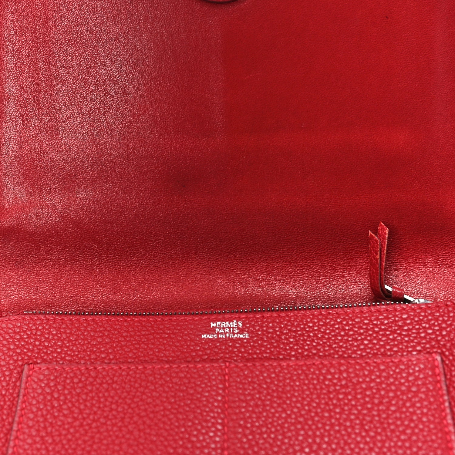 Hermes Togo Dogon Duo Wallet Rouge Casaque 11 of 11