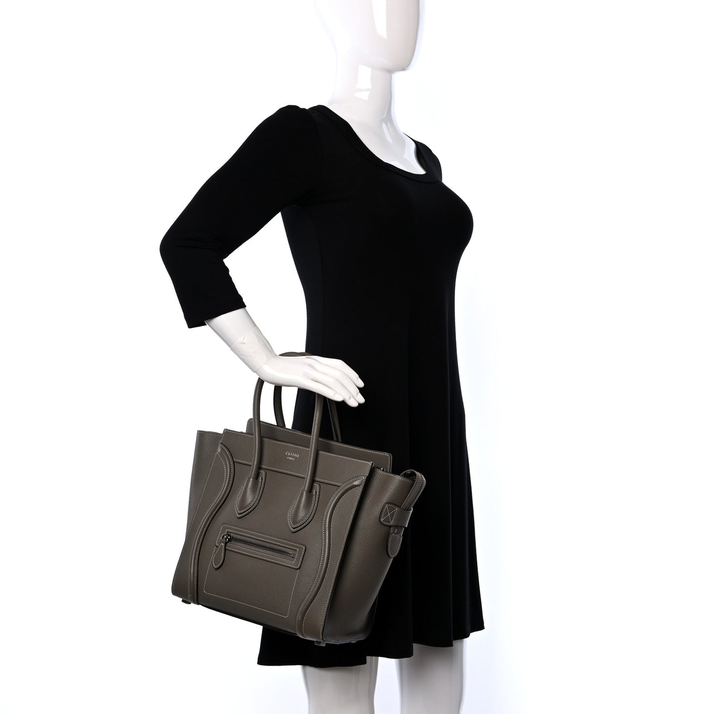 Drummed Calfskin Micro Luggage Souris