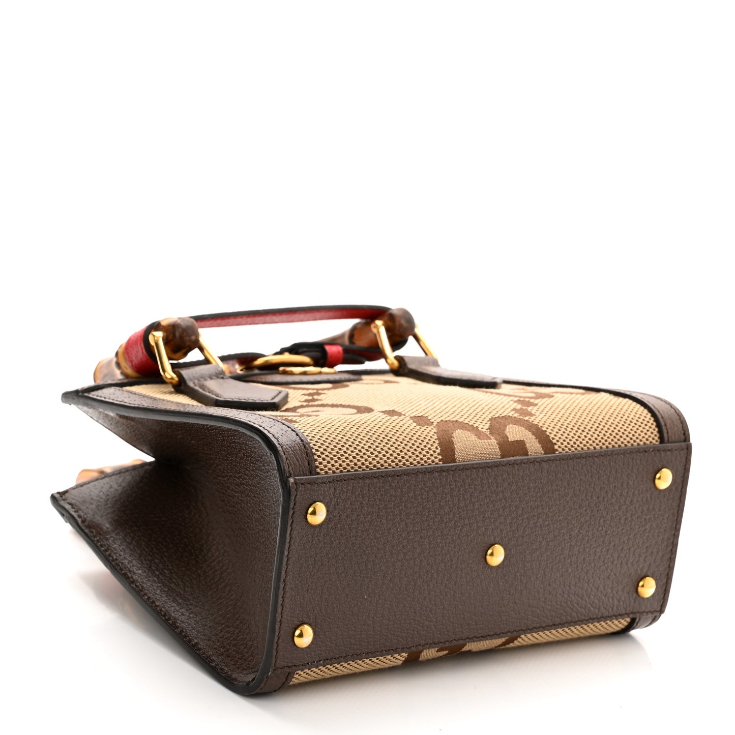 Monogram Jumbo GG Textured Dollar Calfskin Mini Diana Tote Bag Camel Ebony New Acero Pomegranate Red