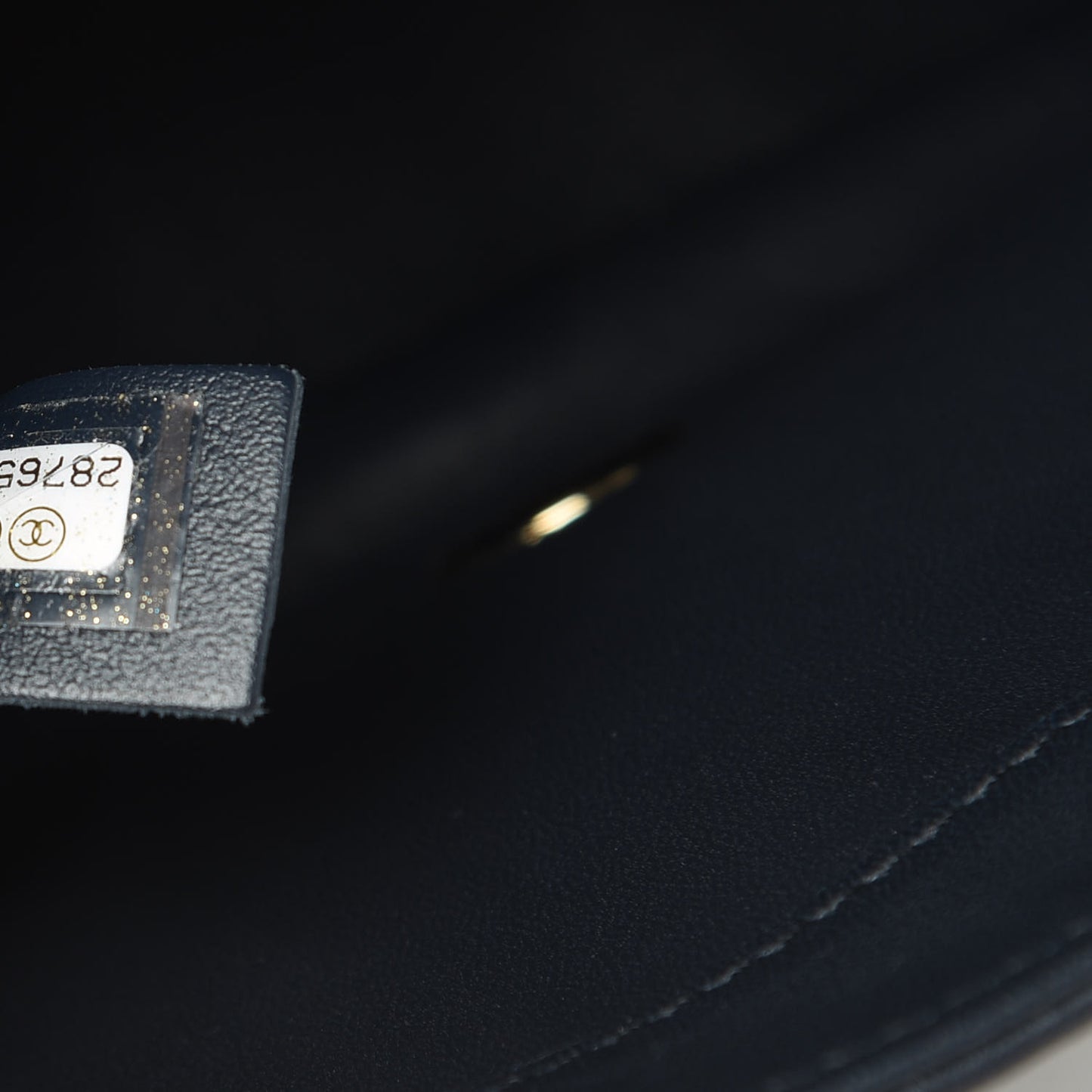Lambskin Quilted Small Easy Carry Flap Navy