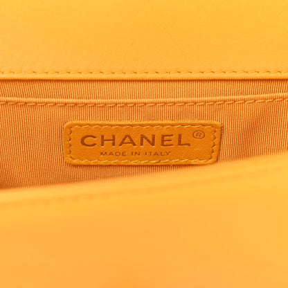 Chanel Lambskin Quilted Small Boy Flap Yellow 6 of 11
