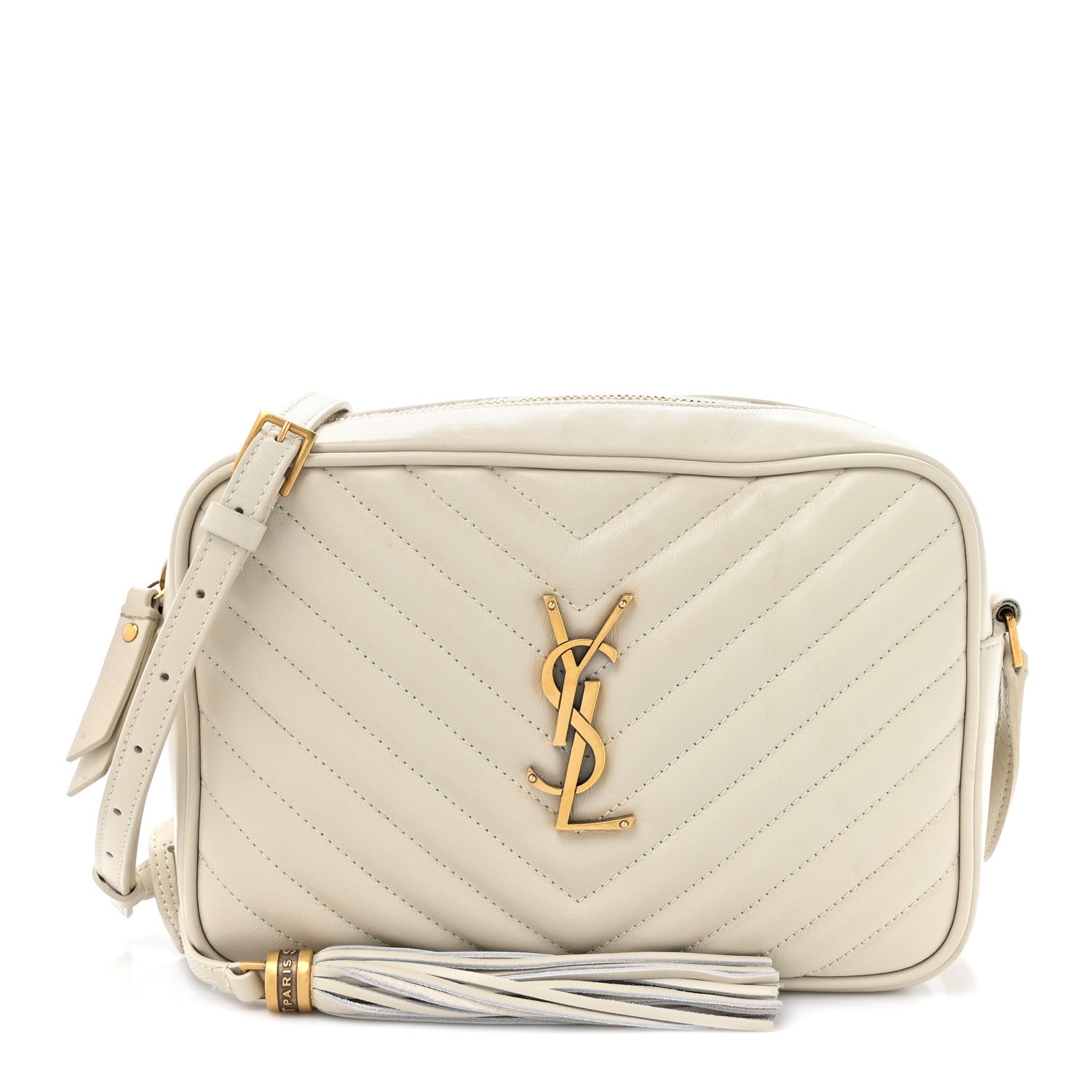 Saint Laurent Calfskin Matelasse Monogram Lou Camera Bag Crema Soft 1 of 17