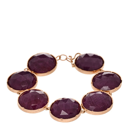 Irene Neuwirth 18K Rose Gold Ruby Large Classic Link Bracelet 1 of 3
