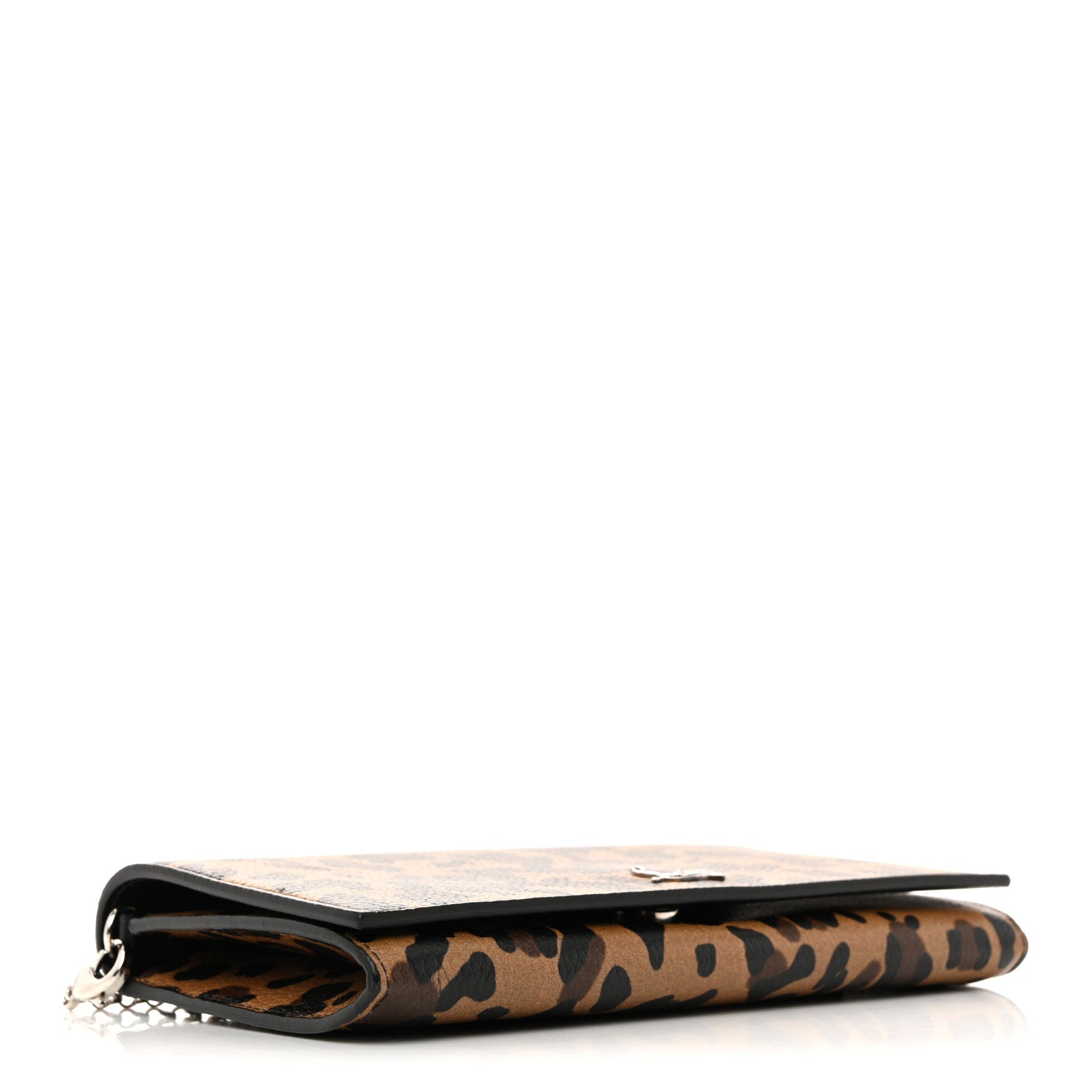 Christian Louboutin Calfskin Empire Leopard Print Boudoir Chain Wallet Caramel 4 of 10