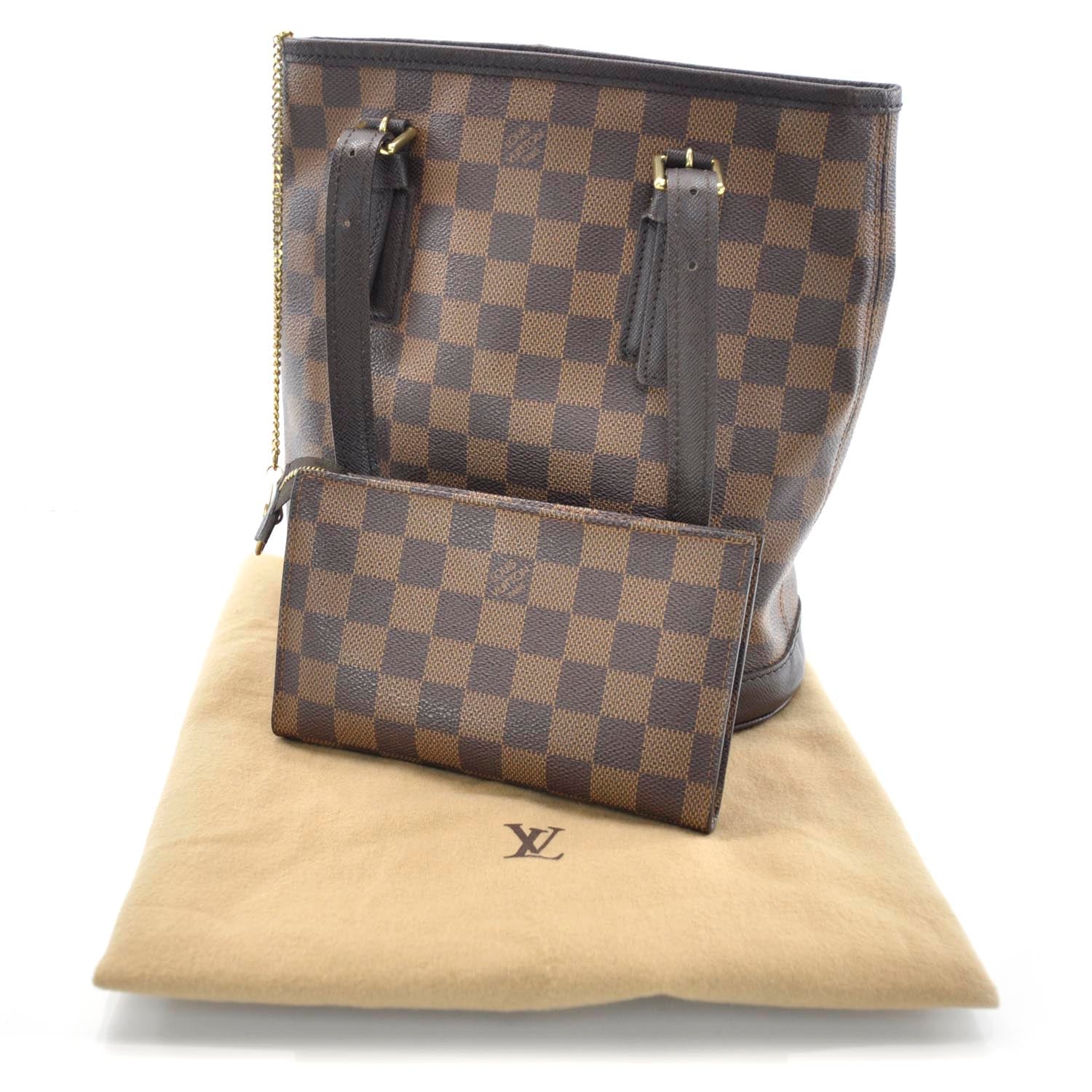 Louis Vuitton Damier Ebene Marais Bucket 23 3 of 12