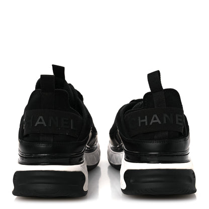 Chanel Velvet Calfskin Mixed Fibers CC Sneakers 40.5 Black 6 of 11