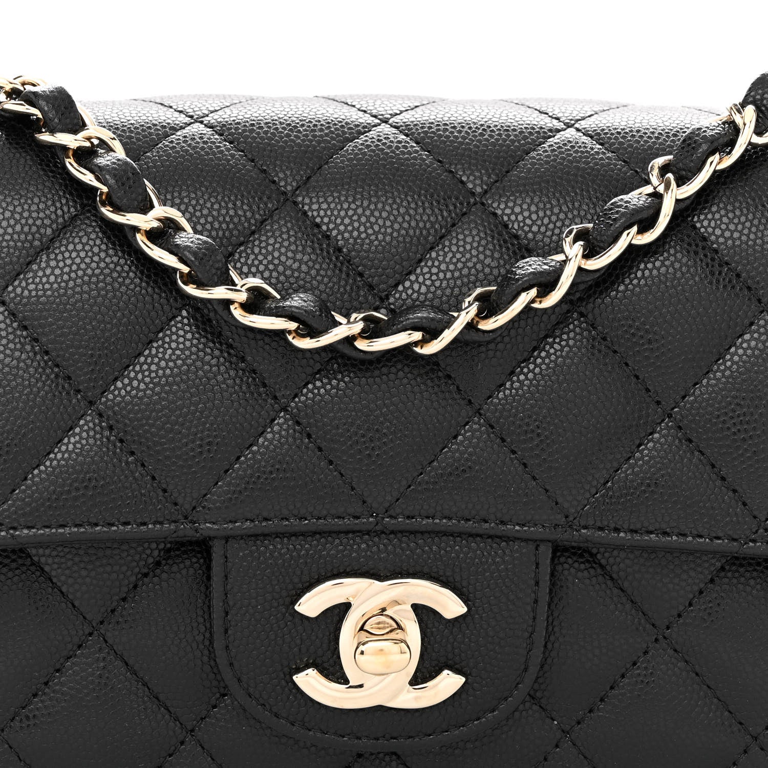 Chanel Caviar Quilted Mini Rectangular Flap Black 8 of 11