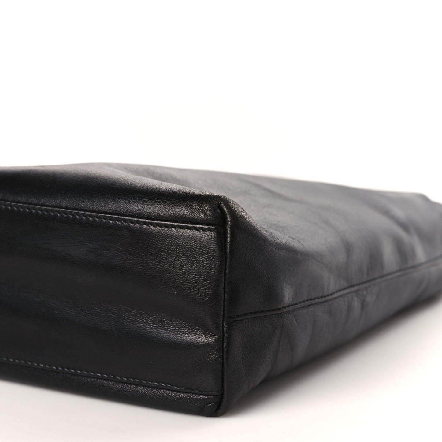 Lambskin Triangle Shoulder Bag Black