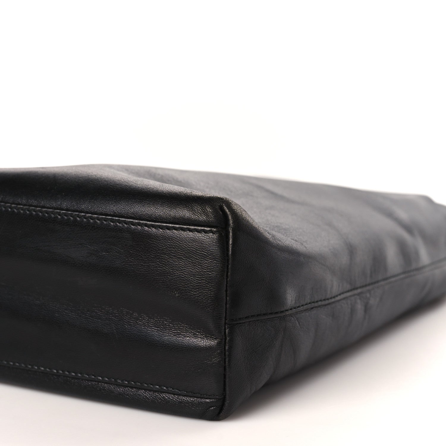 Prada Lambskin Triangle Shoulder Bag Black 7 of 7