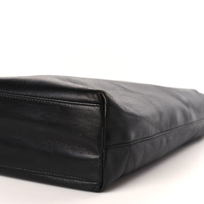 Prada Lambskin Triangle Shoulder Bag Black 7 of 7