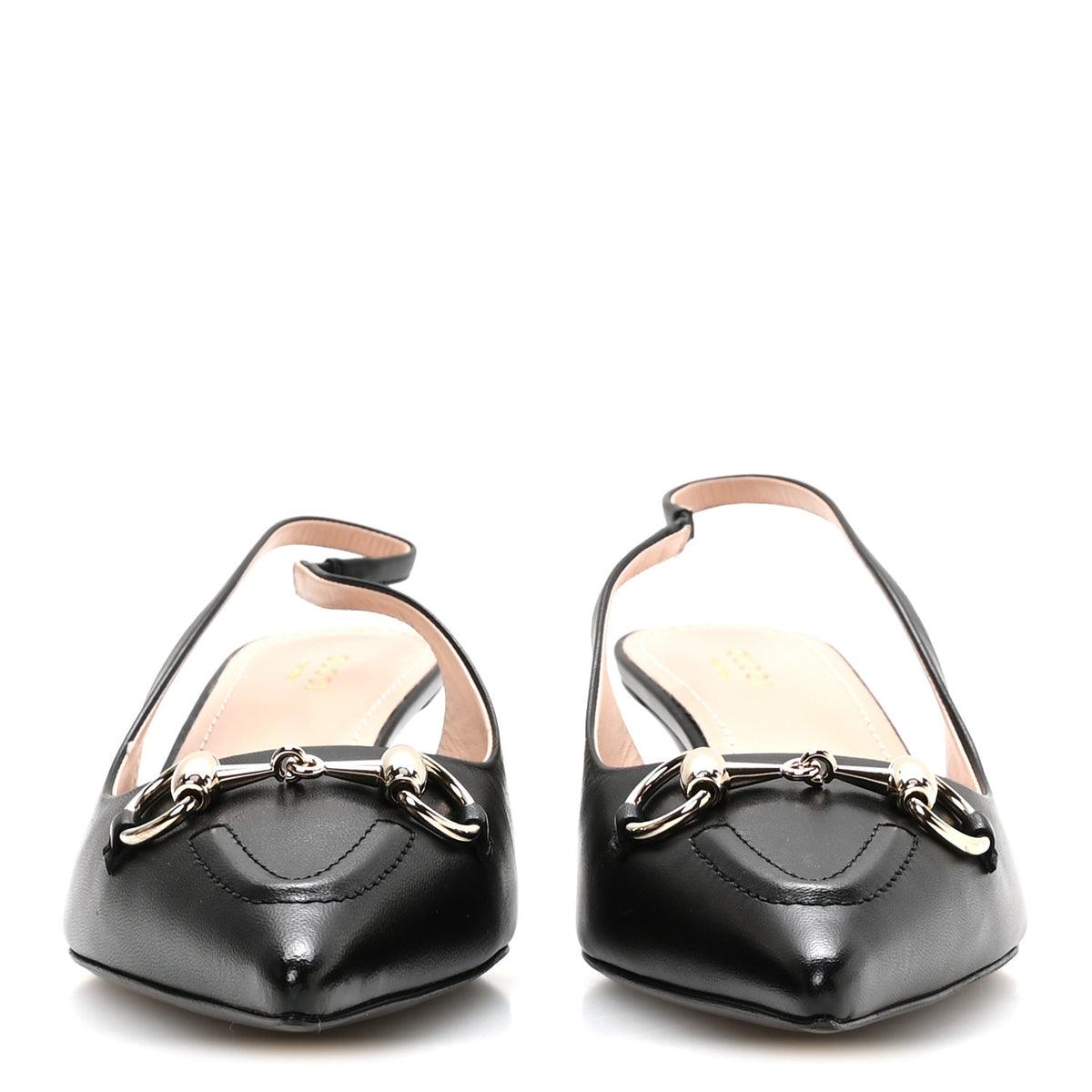 Gucci Malaga Kid Horsebit 45mm Slingback Pumps 39.5 Black 3 of 9