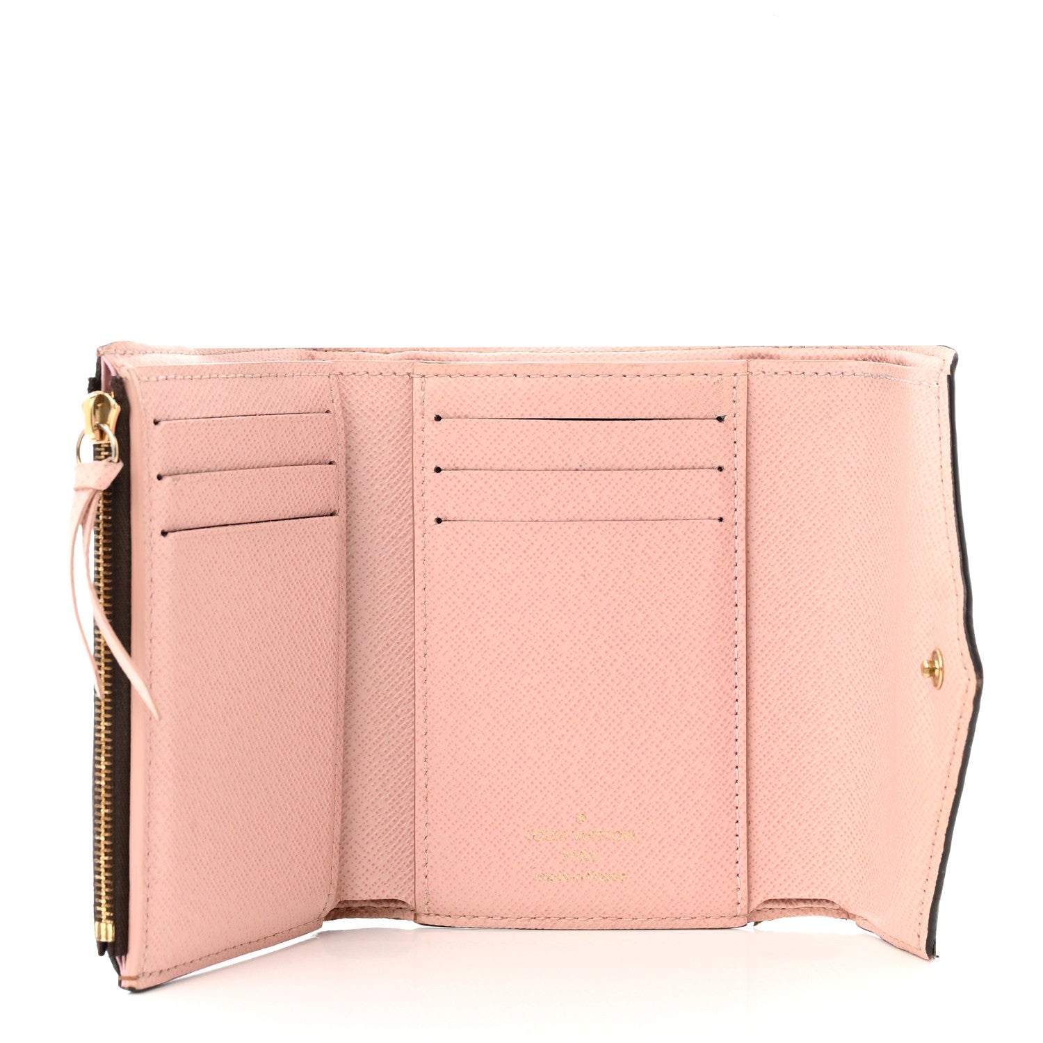 Louis Vuitton Damier Ebene Victorine Wallet Rose Ballerine 4 of 10