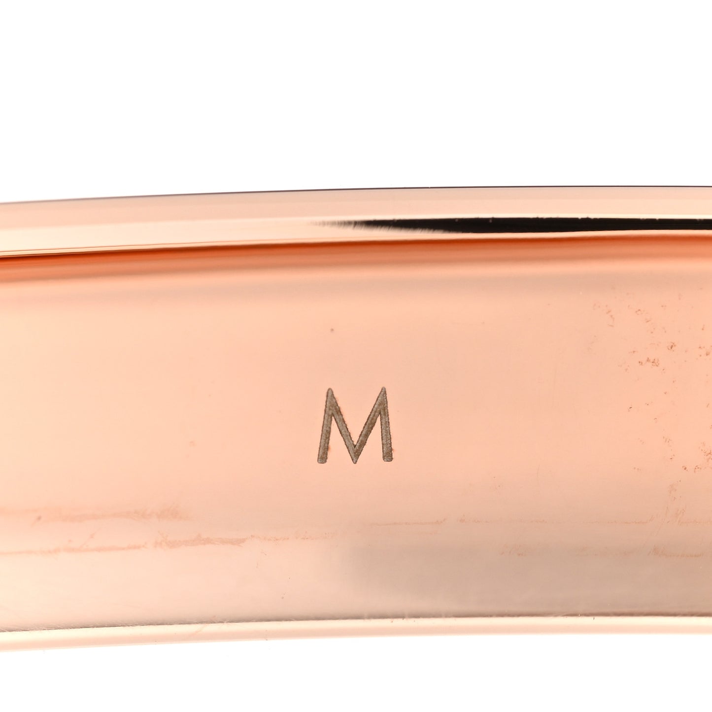 Brass Monogram Nanogram Cuff M Pink Gold