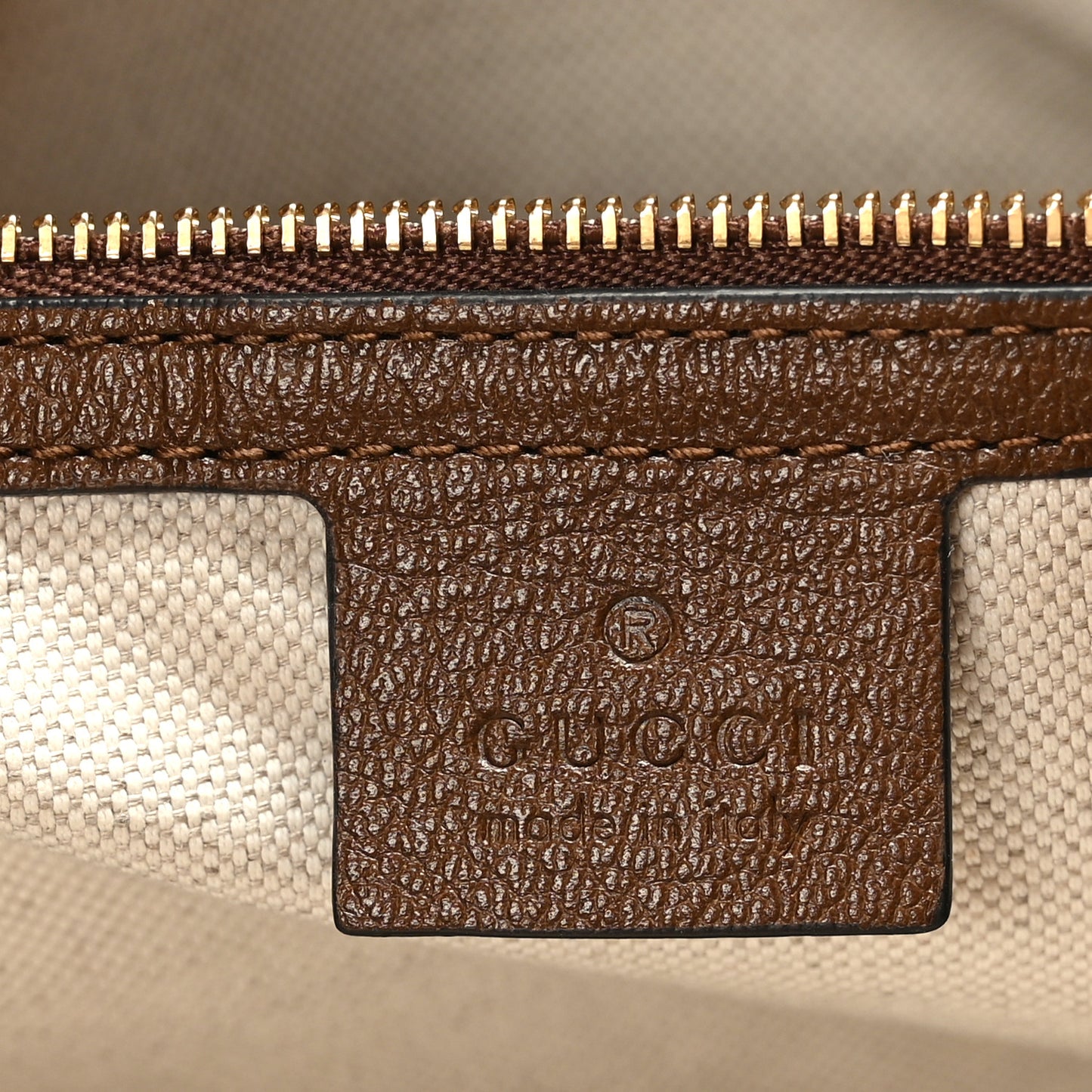 Monogram Calfskin Large Horsebit 1955 Tote Bag Beige Brown Sugar