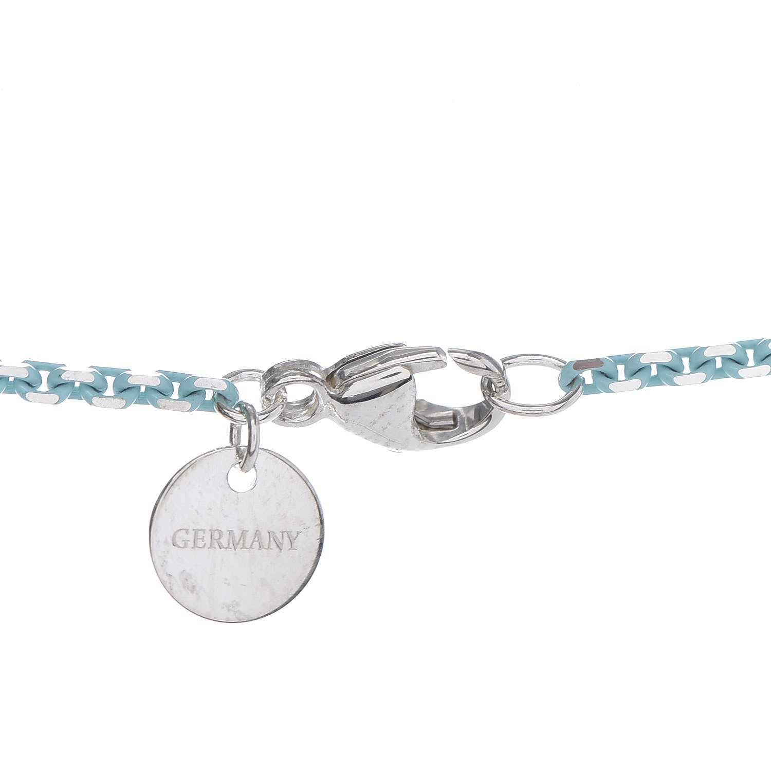 Tiffany Sterling Silver Enamel Knot Key Pendant Necklace Blue 7 of 7
