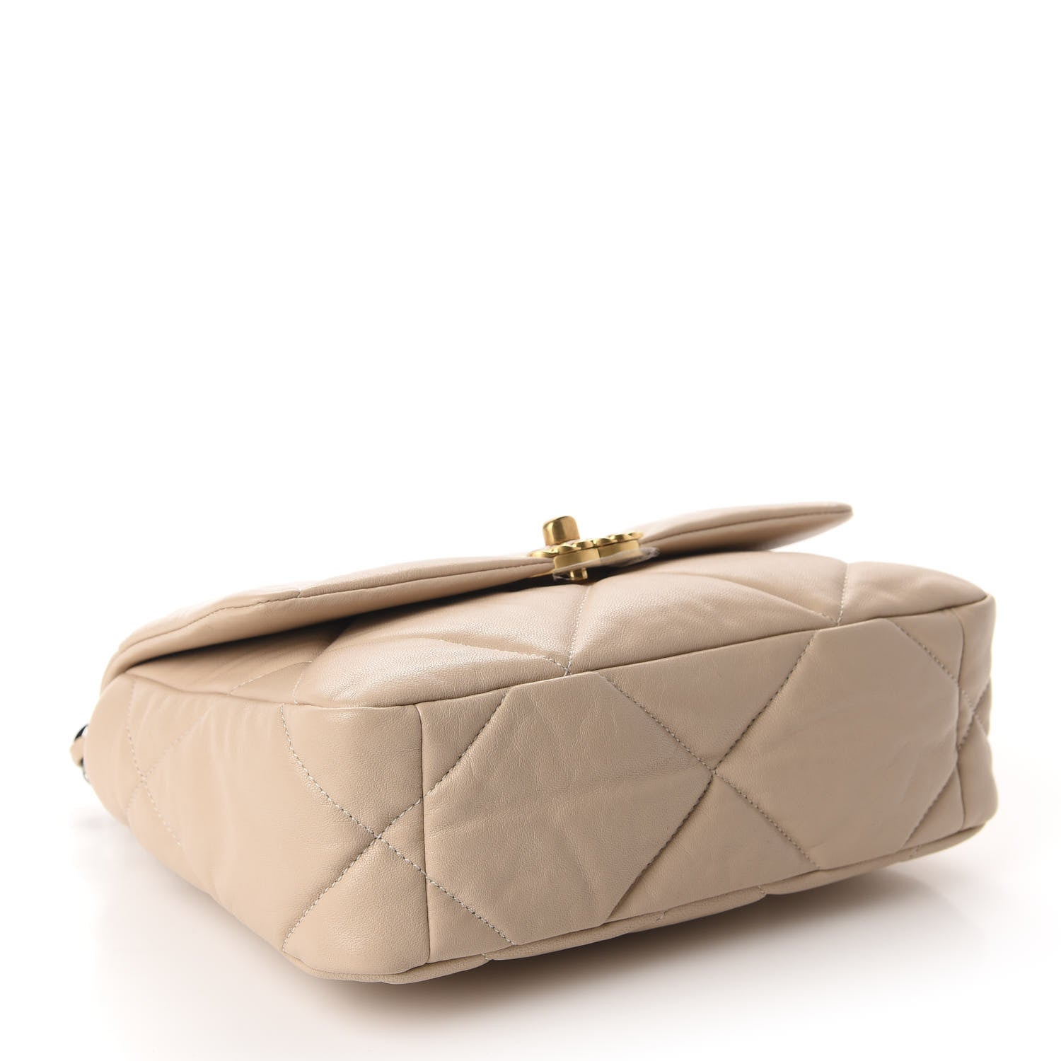 Chanel Lambskin Quilted Medium 19 Flap Beige 4 of 10