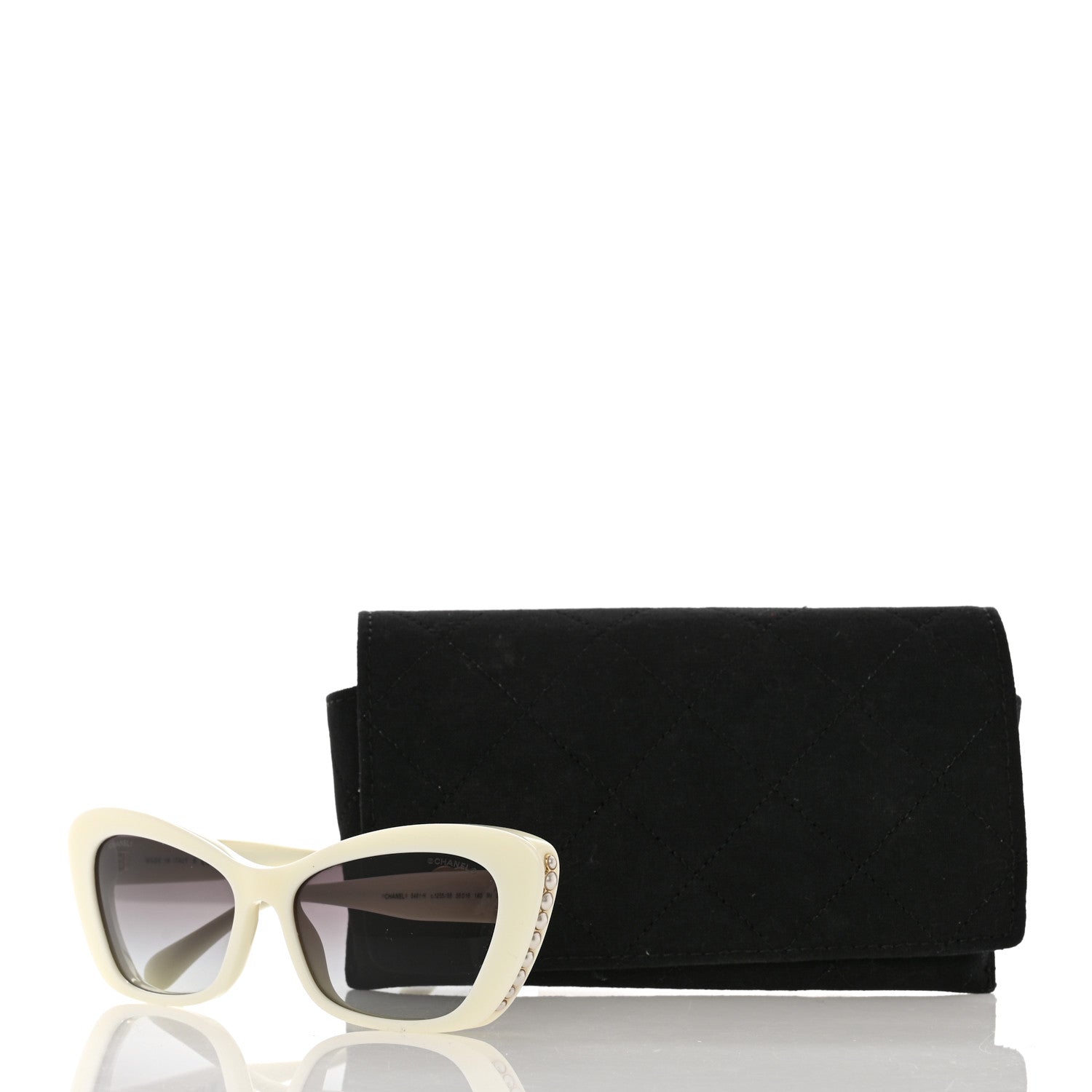 Chanel Acetate Pearl Cat Eye CC Sunglasses 5481-H White 8 of 8