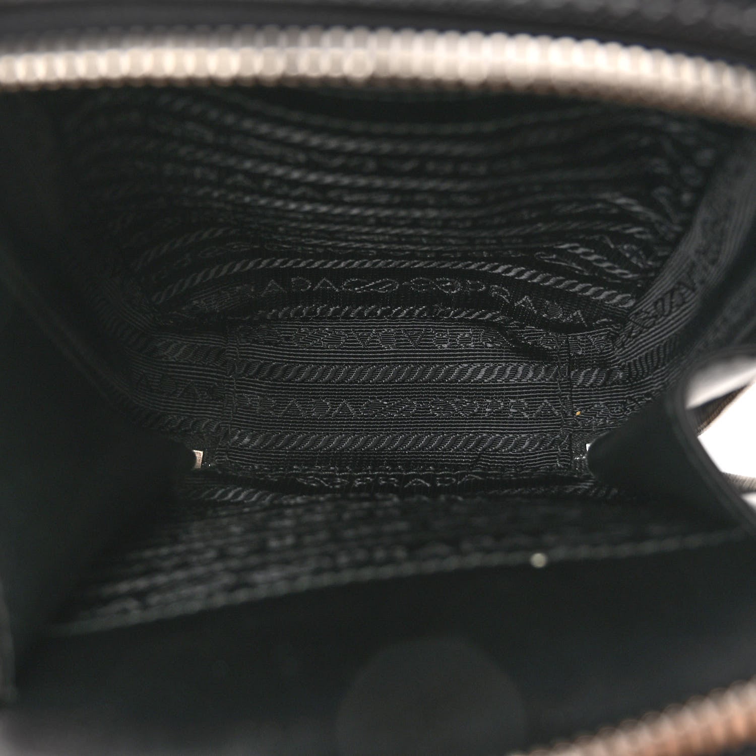 Prada Saffiano Travel Brique Crossbody Messenger Bag Black 4 of 9