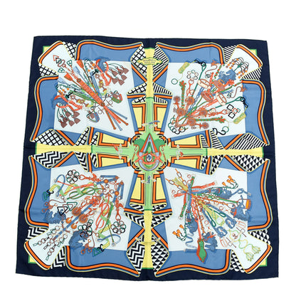 Hermes Silk Bouquets Sellier Scarf 90 1 of 6