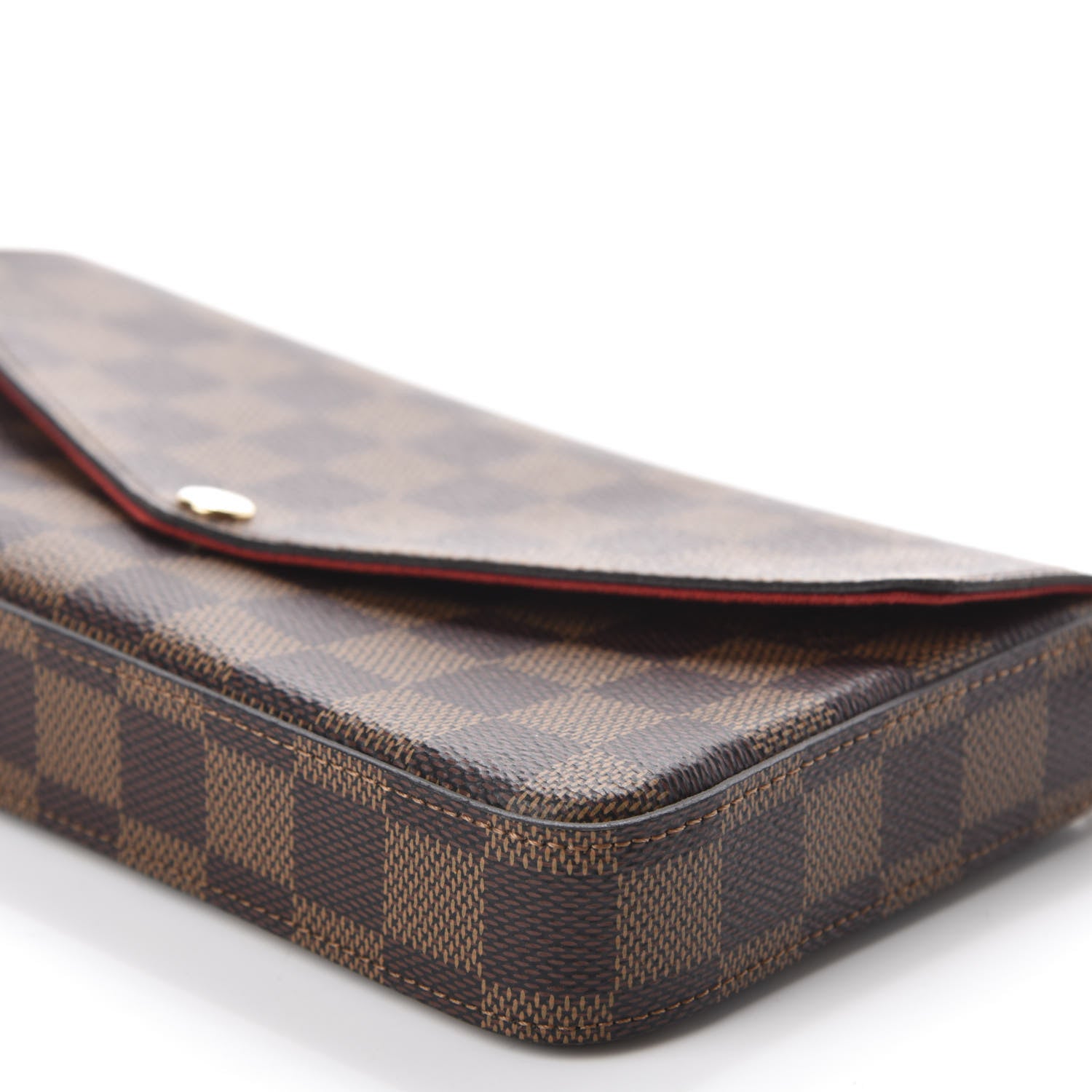 Louis Vuitton Damier Ebene Pochette Felicie Chain Wallet 7 of 10