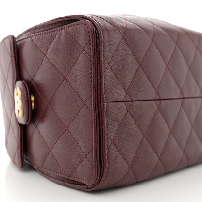 Chanel Caviar Quilted Small Chanel 25 Handbag Burgundy 9 of 11