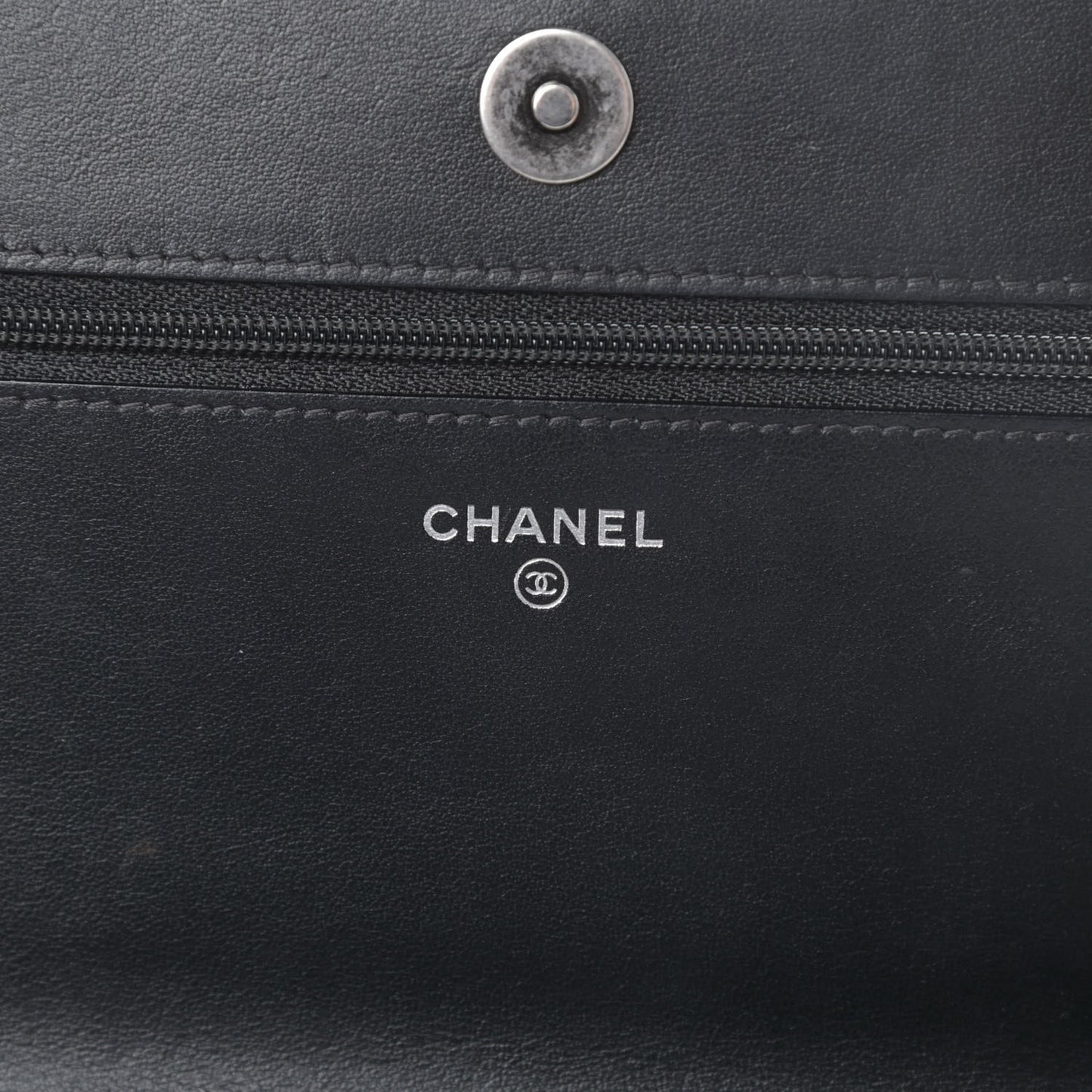 Caviar Quilted Boy Wallet On Chain WOC Black