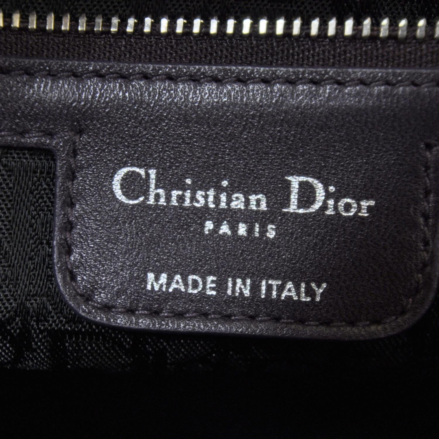Christian Dior Lambskin Cannage Large Lady Dior Amaranth 7 of 8