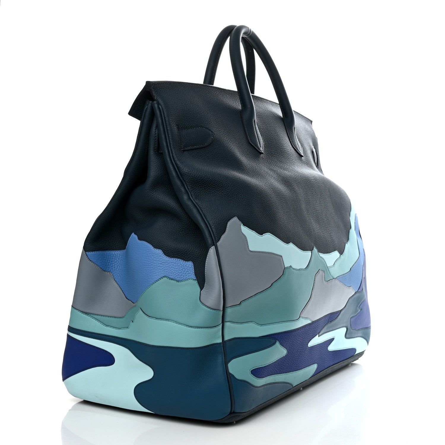 Hermes Togo HAC Endless Road Birkin 50 Bleu de Prusse 3 of 13