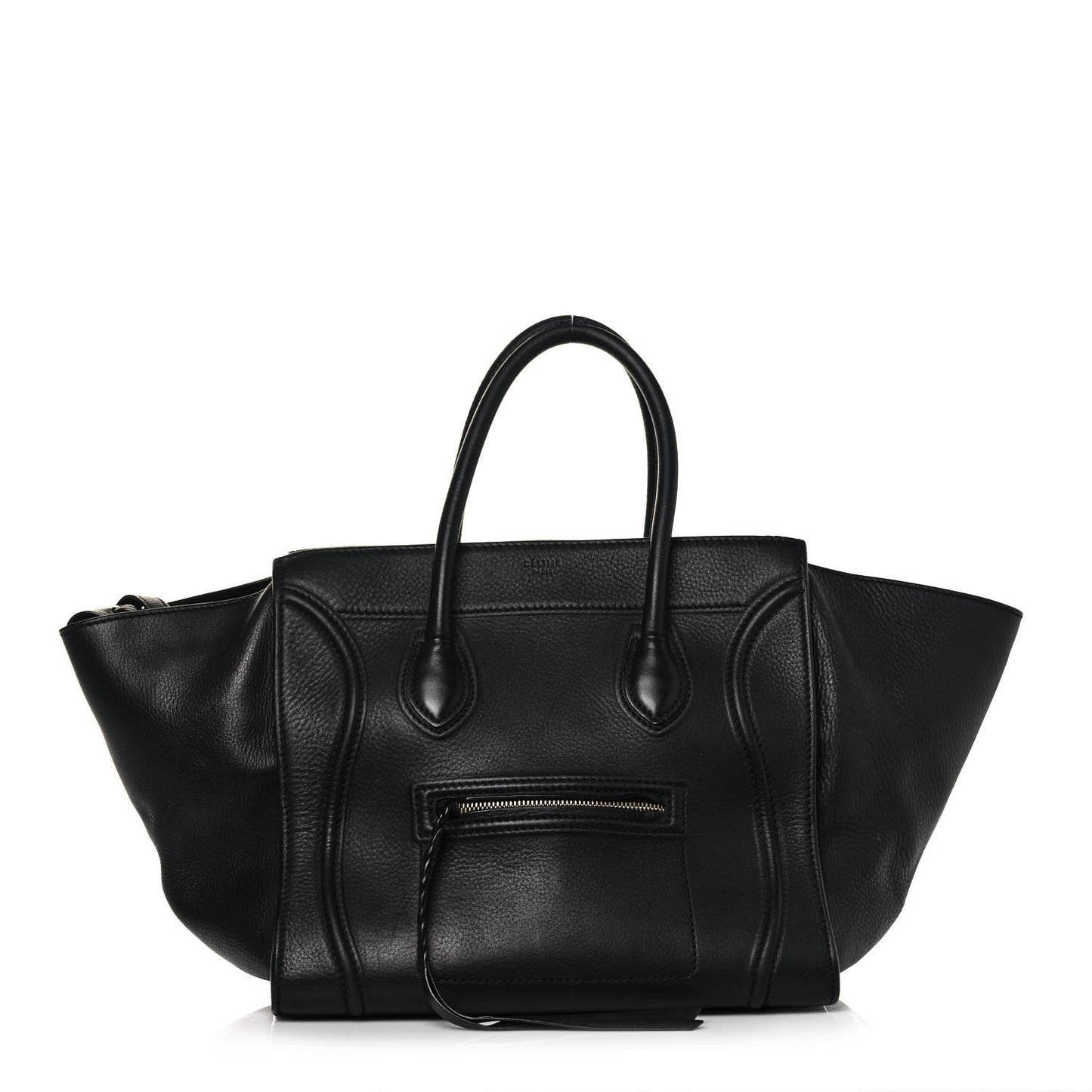 Supple Calfskin Medium Phantom Luggage Black