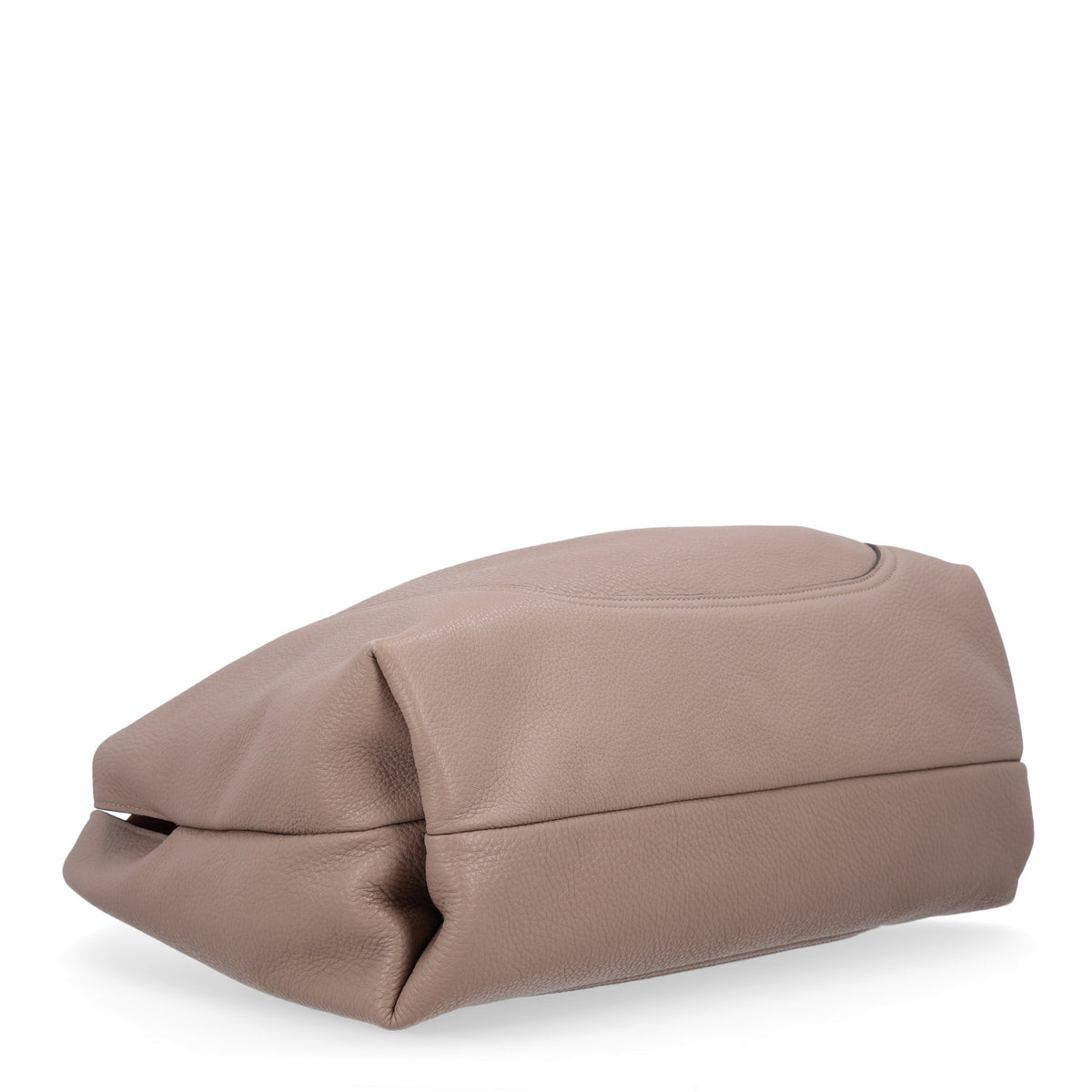Grained Calfskin Softbit Maxi Shoulder Bag Taupe