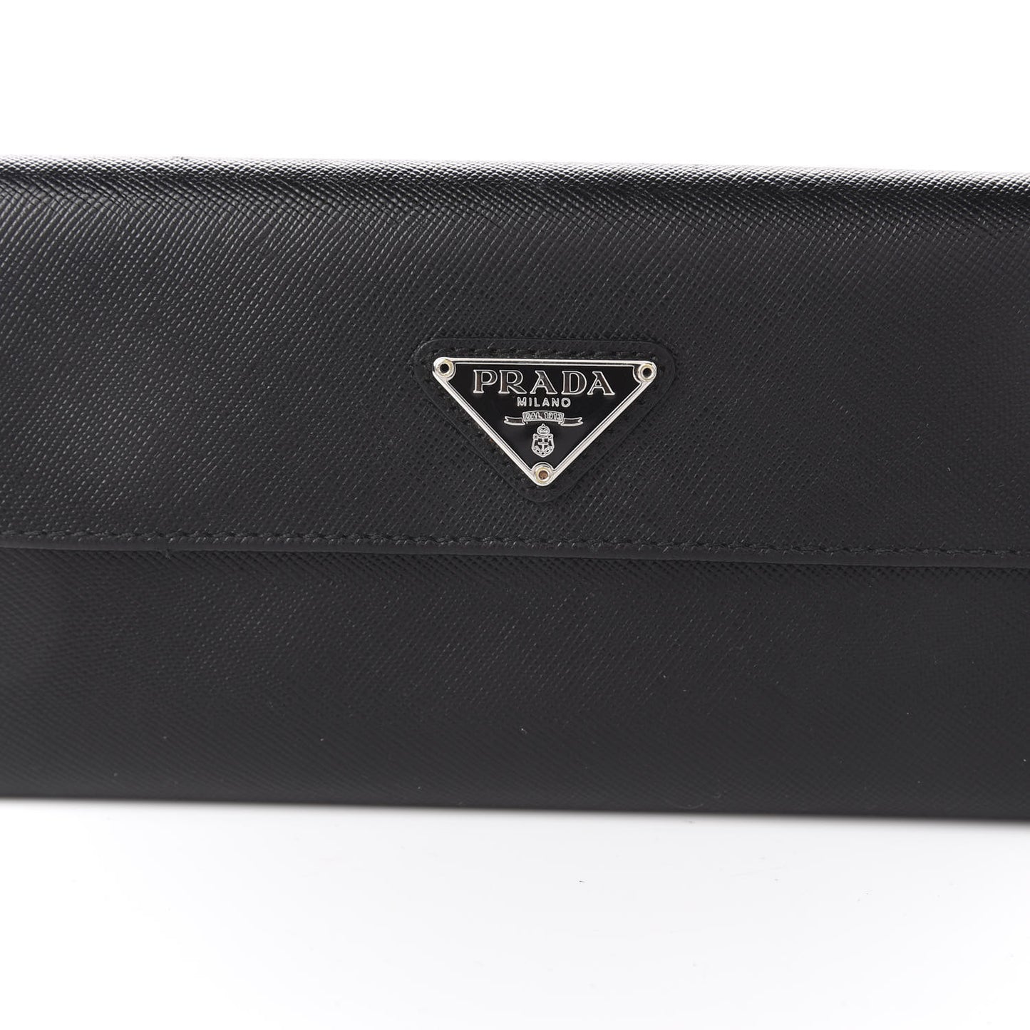 Saffiano Continental Flap Wallet Black