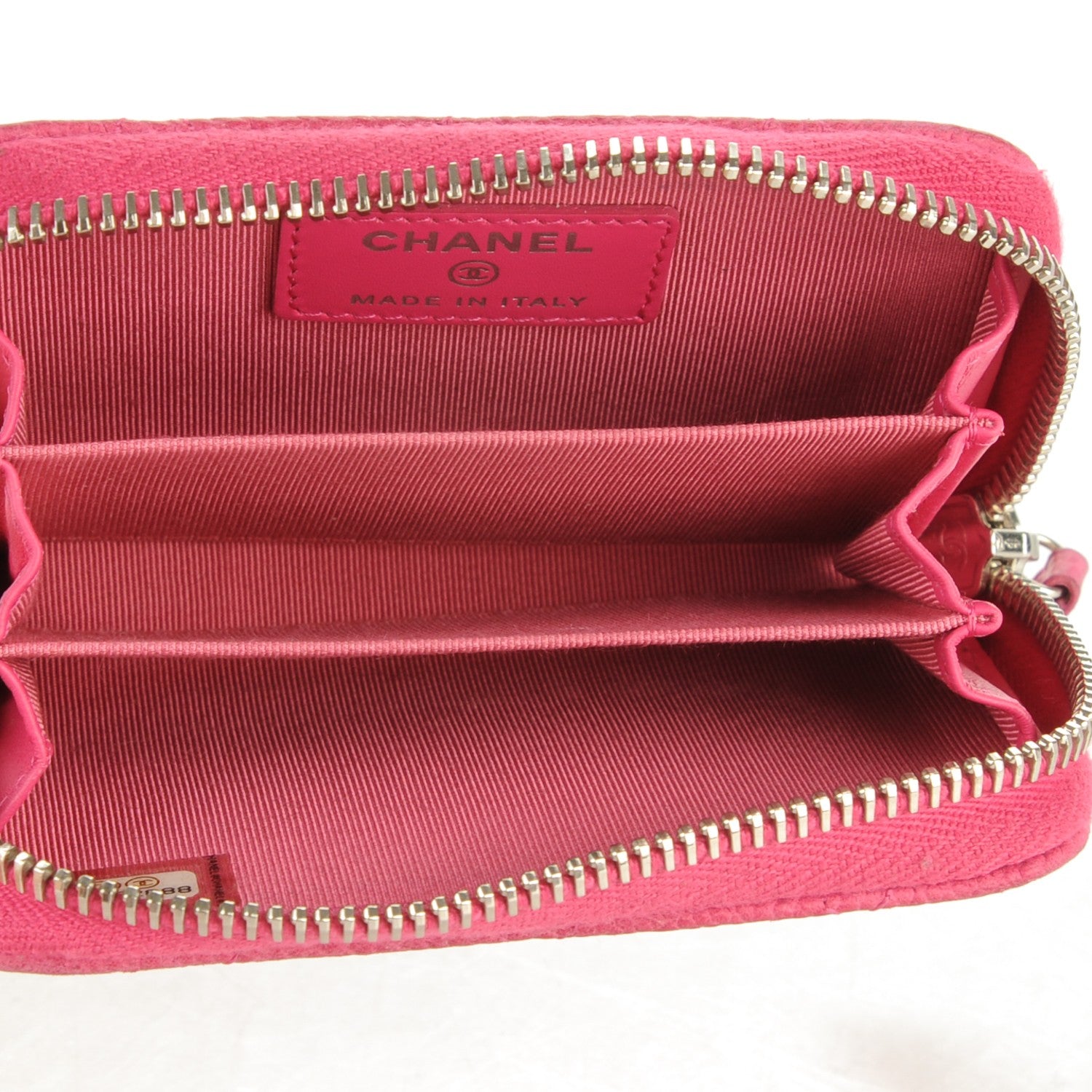 Chanel Iridescent Caviar Quilted Zip Coin Purse Pink 5 of 7