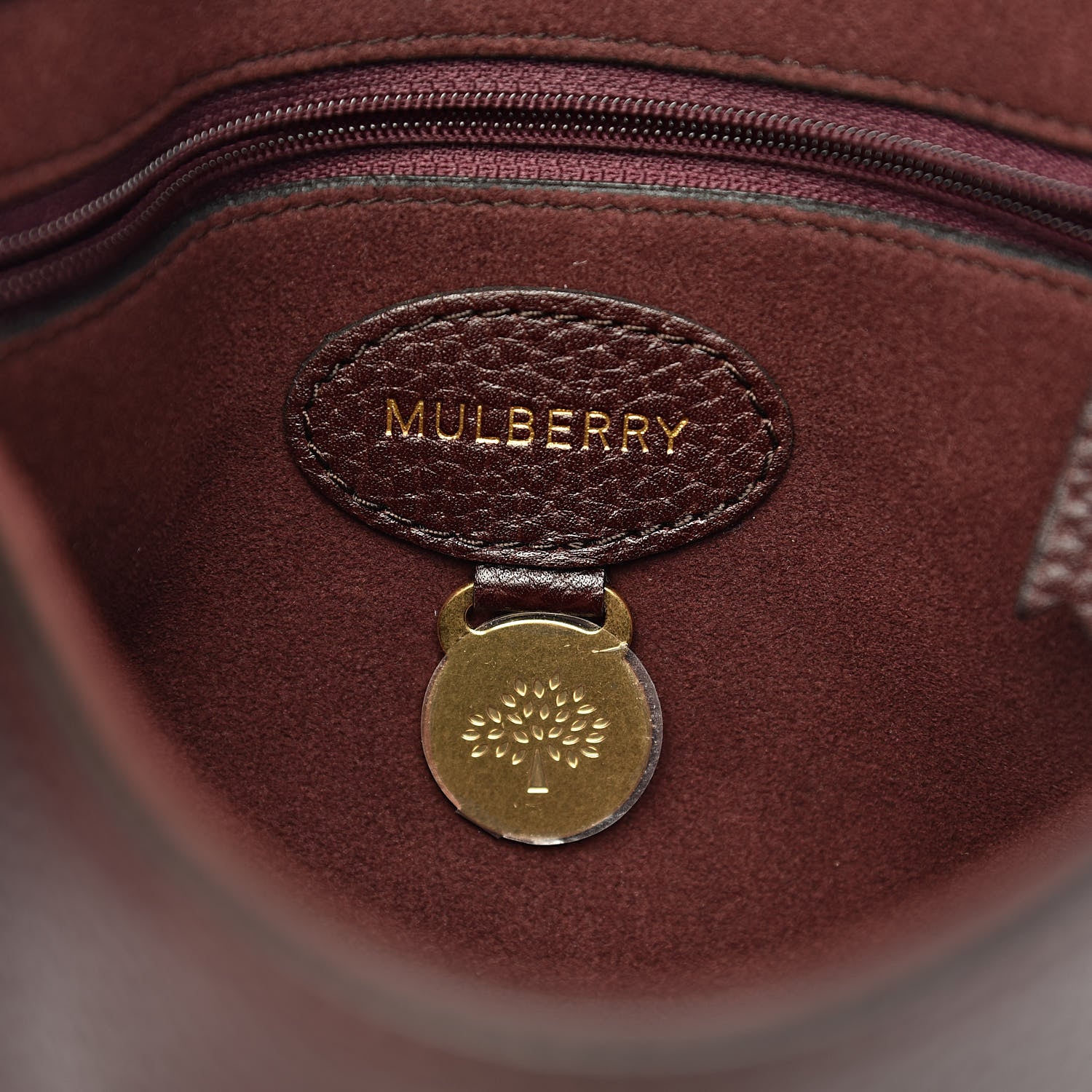 Mulberry Glossy Goatskin Small Lily Flap Oxblood 8 of 13