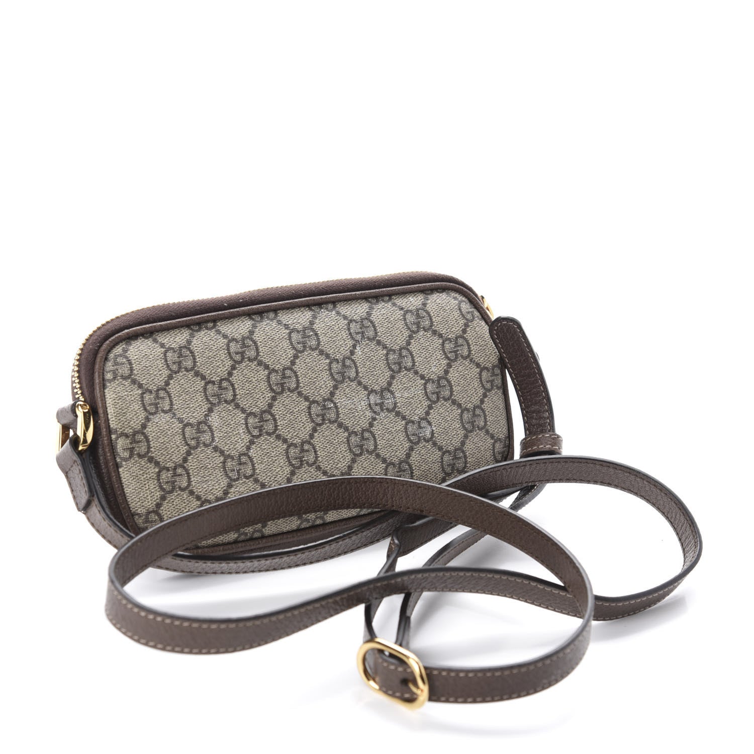 Gucci GG Supreme Monogram Web Mini Ophidia GG Bag Brown 3 of 11