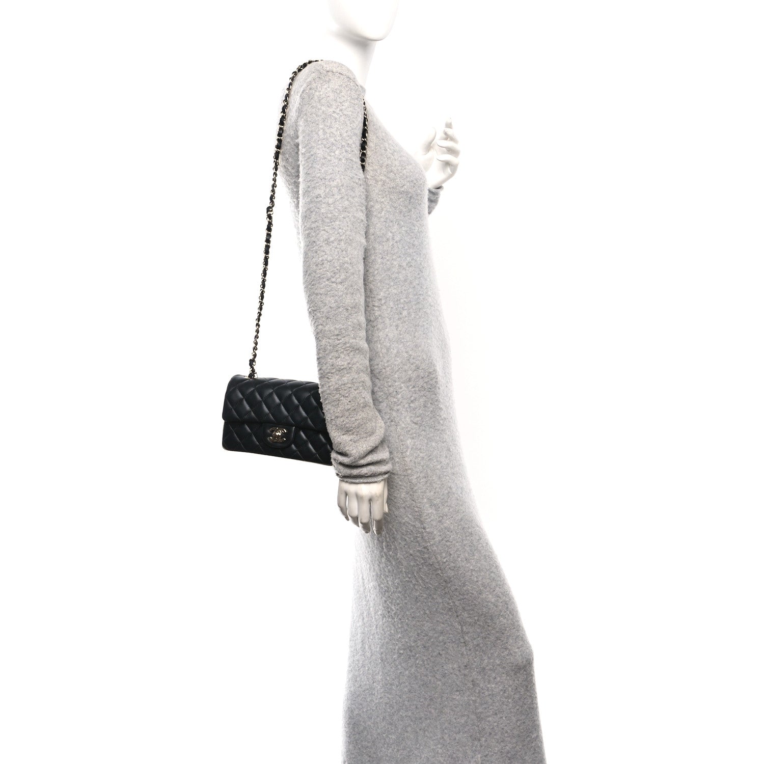 Chanel Lambskin Quilted Mini Rectangular Flap Black 2 of 11