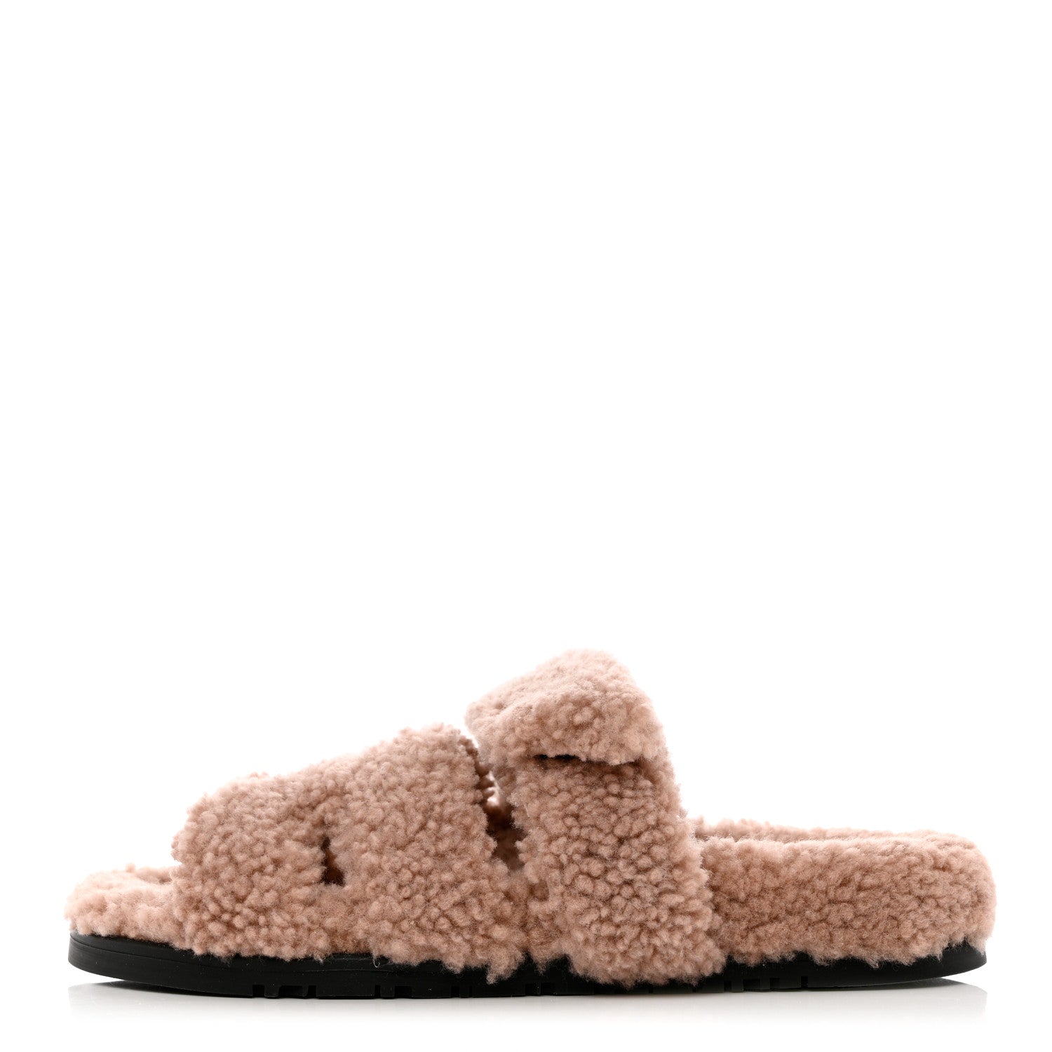 Hermes Woolskin Womens Chypre Sandals 37 Bois De Santal 1 of 10