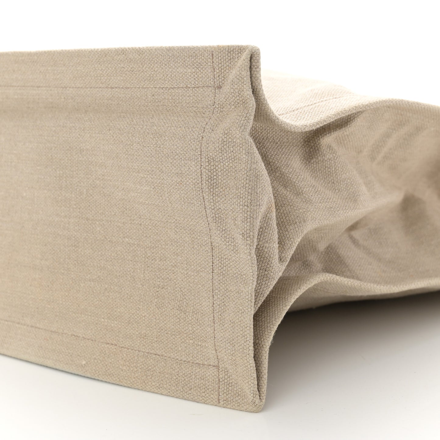 Linen Calfskin Small Rive Gauche Tote Brown