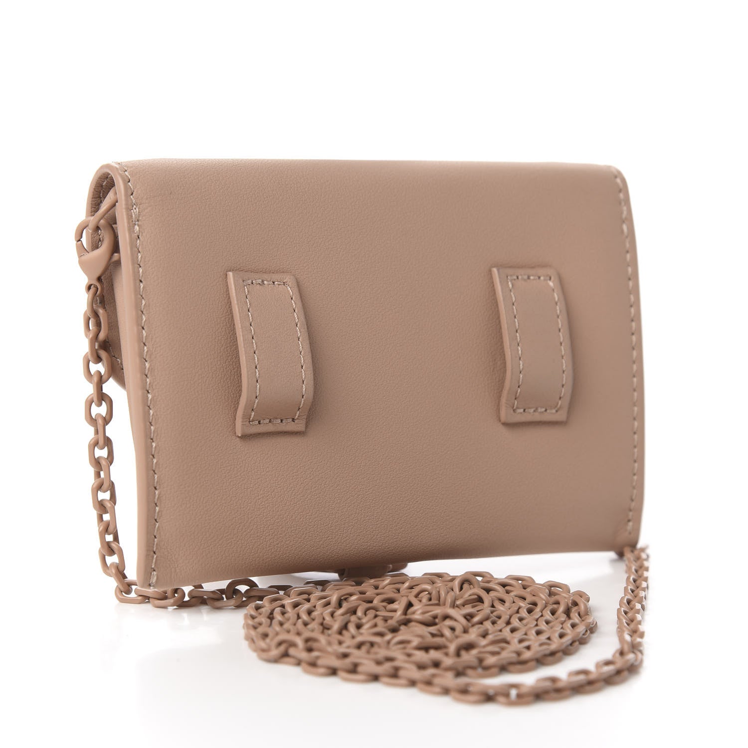 Christian Dior Ultra Matte Calfskin Nano Saddle Chain Pouch Rose Des Vents 2 of 8
