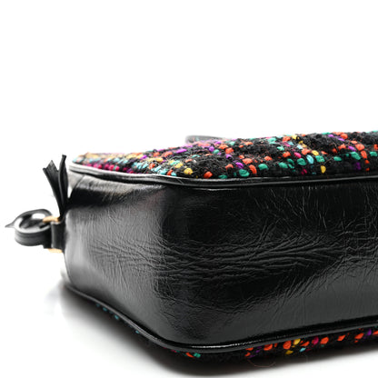 Saint Laurent Tweed Calfskin Monogram Lou Camera Bag Black 8 of 9