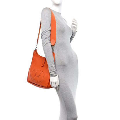 Hermes Taurillon Clemence Evelyne III GM Orange 2 of 11