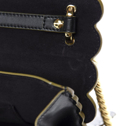 Fendi Vitello Liberty Scalloped Studded Kan I Shoulder Bag Black 11 of 20