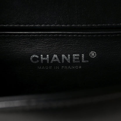 Chanel Jersey Embroidered Medium Boy Flap Black Silver 5 of 9