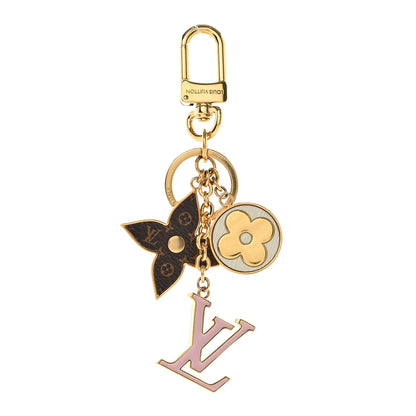Louis Vuitton Metal Monogram Epi Spring Street Bag Charm Key Holder Gold 1 of 5