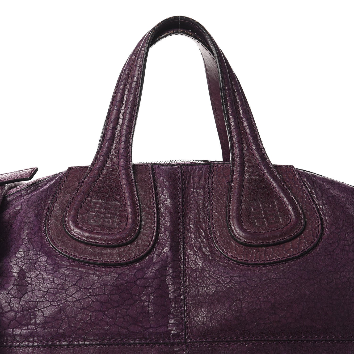 Givenchy Crackled Calfskin Medium Nightingale Aubergine 18 of 18