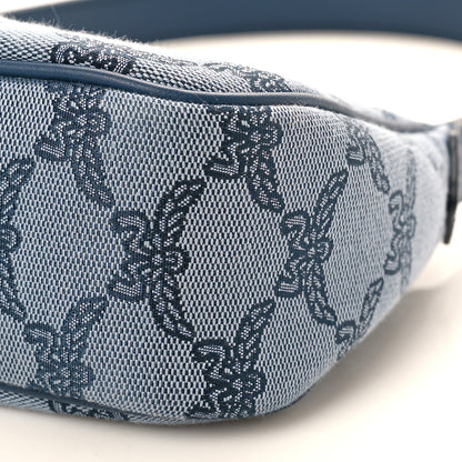 MCM Lauretos Nappa Small Himmel Shoulder Bag Indigo Blue 9 of 9