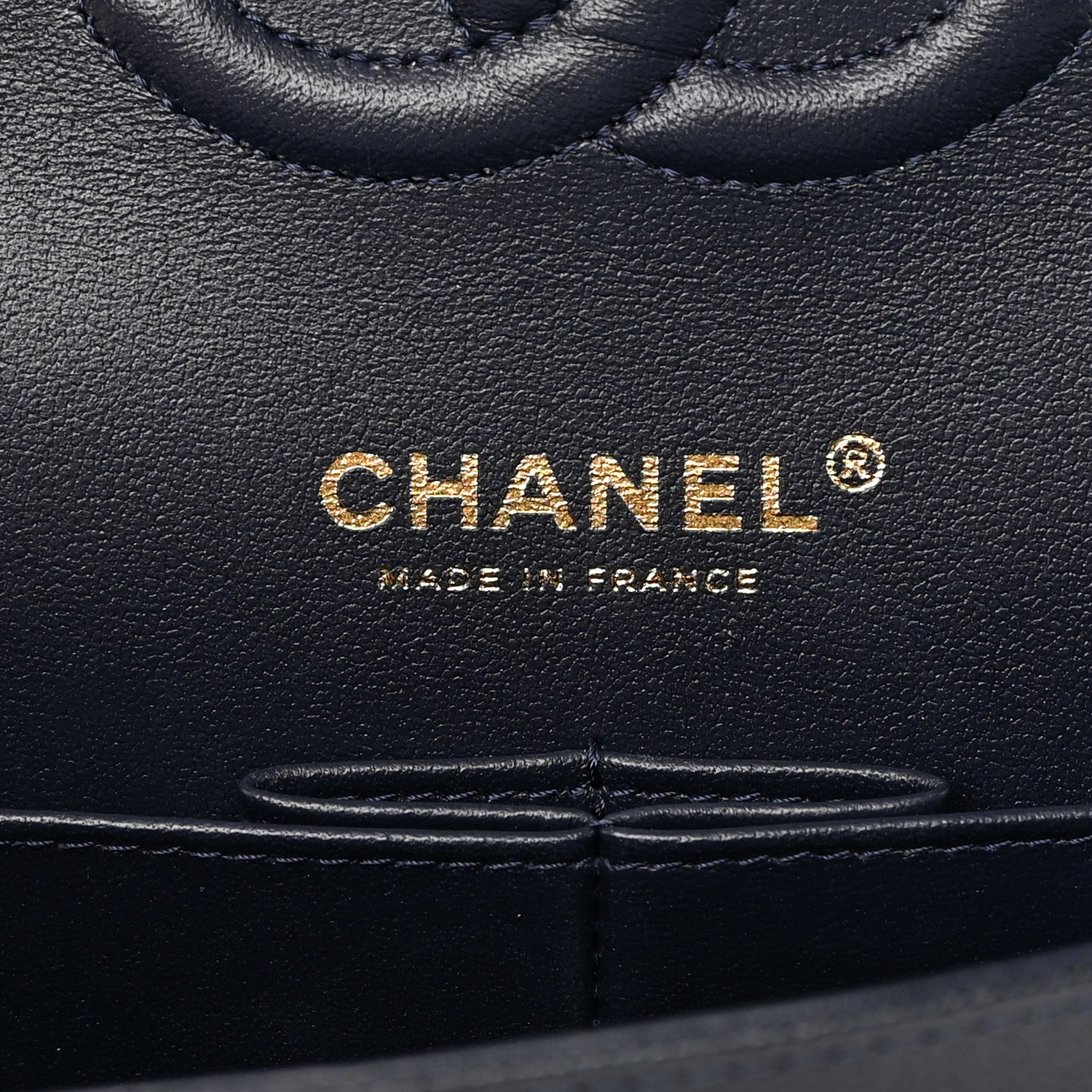 Chanel Caviar Quilted Medium Double Flap Dark Blue 6 of 13